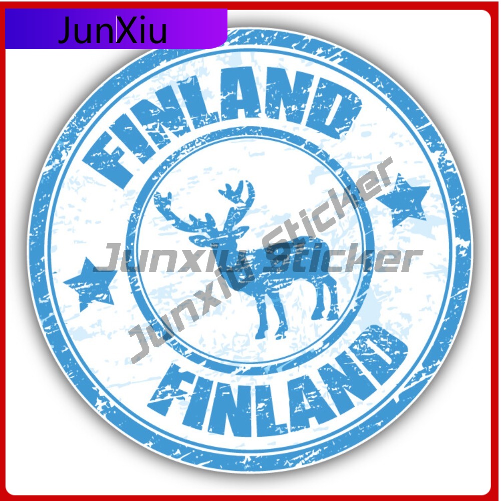Laptop Accessories Must Have - Finlandia Jeleń Grunge Anime Obowiązkowa Naklejka