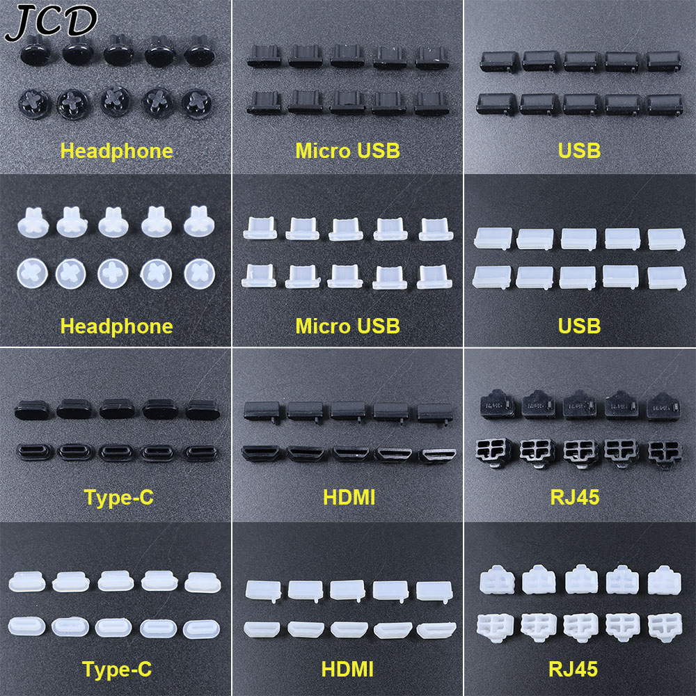 Laptop Accessories Protector - JCD 10 szt. Silikonowe zatyczki przeciwkurzowe
