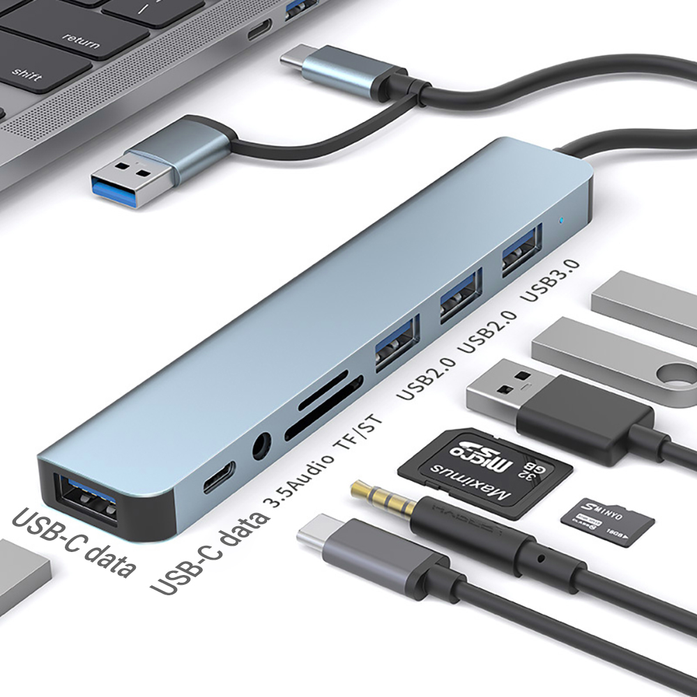 Laptop Accessories Officeworks - Stacja dokująca USB 9-w-1 z podwójną