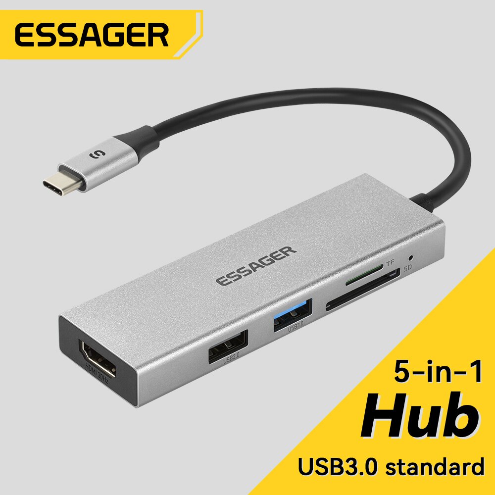 Essager 5 w 1 USB C HUB HDMI-4 – Usb C Docking Hub recenzja i cena