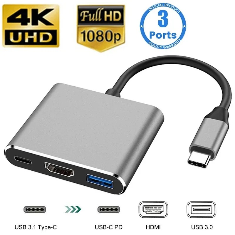 USB C HUB 3w1 Typ C 3.0 do HDM – Usb C Docking Hub recenzja i cena